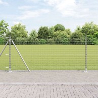 Stupovi ograde s osnovnim pladnjima 26 kom ø32mm 90 cm, galvanizirano čelik