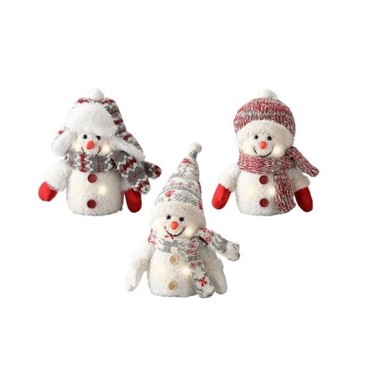 LUMINEO Božićne lampice LED snjegović 11x18 cm, sort