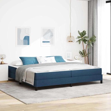 Boxspring krevet, 200x200 cm, plavi