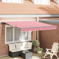 Skrovita tenda 350x250 cm, crvena i bijela pruga