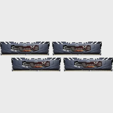 G.SKILL RAM memorija Flare X F4-3200C16Q-64GFX, 64GB (4x16GB), DDR4-3200, CL16, DIMM, crna