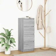 Komoda SONOMA, siva, 37,5x35x99 cm Konstruirano drvo