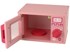 Drvena mikrovalna pećnica, s hranom za igru, roza