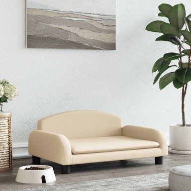 Krevet za pse od tkanine, 70x45x30 cm, krem