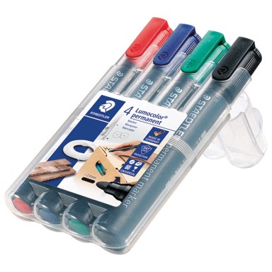 STAEDTLER Permanentni marker, 352 WP4, Lumocolor, 2 mm, 4 kom