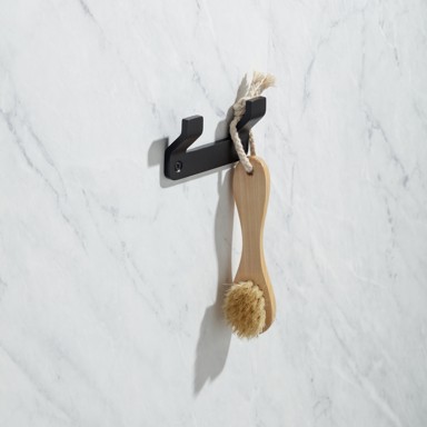 TATAY Kupaonski dodatak, dvostruka kukica, crna onyx