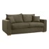 BOBOCHIC PARIS Zelena/smeđa sklopiva sofa od samta 225 cm Augustin, 225x96x97 cm