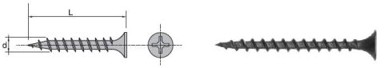 512 Vijak za drvo s fosfatiranom žbukom 4,8*110 mm, crni