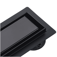 Linearni odvod BASIC 360 Drain Black s rotirajućim sifonom, 100 cm, crni