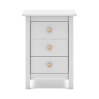 MARCKERIC Bijeli dječji noćni ormarić od masivnog bora Max