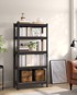 SONGMICS Polica s 5 razina, 30 x 75 x 150 cm, crna