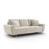COSMOPOLITAN DESIGN Bež baršunasti sklopiva/s prostorom za odlaganje sofa 235 cm Kyoto, 235x100x88 cm