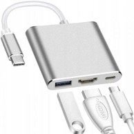MALATEC Adapter 3v1 USB 3.0 USB-C HDMI na USB-C