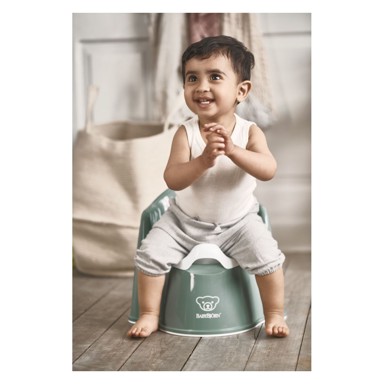 BABYBJORN Kahlica Potty Chair, tamnozelena-bijela