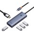 BASEUS USB hub, 5u1, USB-C, 4xUSB-A, HDMI, sivi