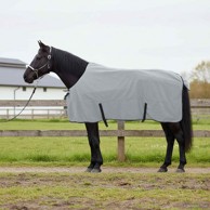 Pokrivač za konje, sivo-rozi, 125 cm, poliester