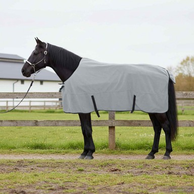 Pokrivač za konje, sivo-rozi, 125 cm, poliester