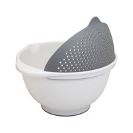 METALTEX Bijela zdjela s cjedilom 2u1 , Ø 28 cm