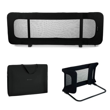 KINDERKRAFT Guard & Dream zaštitna ograda za krevet 118x41x44 cm, crna