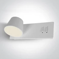 Zidna svjetiljka, LED, 6 W + 4 W, 3000 K, 500 lm + 340 lm, IP20, lijeva, bijela