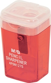 M&G Šiljilo 1 rupa sa spremnikom, crvena