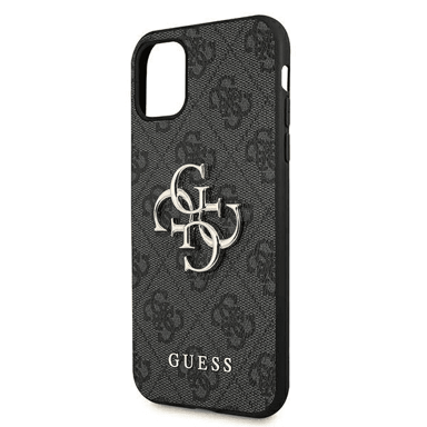 GUESS Zaštitna maska GUHCN614GMGGR, za iPhone 11, crna, zlatni logotip