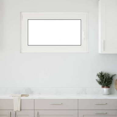 Prozor za podrum Risor 100 x 60 cm, PVC i staklo, dvostruki sloj, nagibanje i okretanje lijevo, bijela