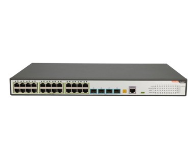 FIBERHOME Switch S5800-28T-X-PE-AC, upravljivi L2/L3 Gigabit Ethernet (10/100/1000), Power over Ethernet (PoE), 1U, crno-sivi