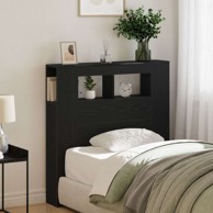 Uzglavlje za pohranu s LED svjetlima, 100x18 5x103.5 cm, crni hrast