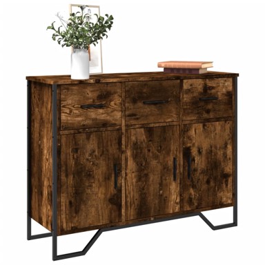 Komoda boja dimljenog hrasta 97x32,5x74,5 cm konstruirano drvo