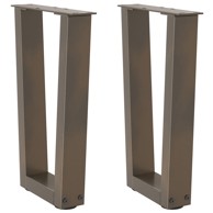 Noge blagovaonskog stola V-oblika 2 kom Prirodni čelik