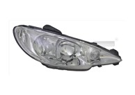 TYC Far PEUGEOT 206 lijevi 12/05- H7/H1 20-14364-05-2