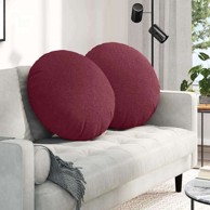 Jastučići za sjedenje 2 kom Ø80x29 cm tkanina, vinsko crveni