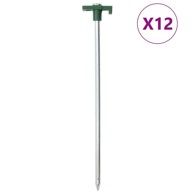 Klinovi za šator 12 kom 25 cm 7 mm od pocinčanog čelika i PP-a - 12