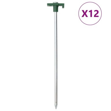 Klinovi za šator 12 kom 25 cm 7 mm od pocinčanog čelika i PP-a - 12