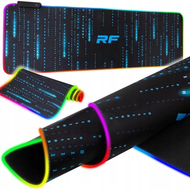 DEXXER Gaming set Osvijetljeni LED RGB miš i tipkovnica, bežični, 80x30cm podloga, Matix RF