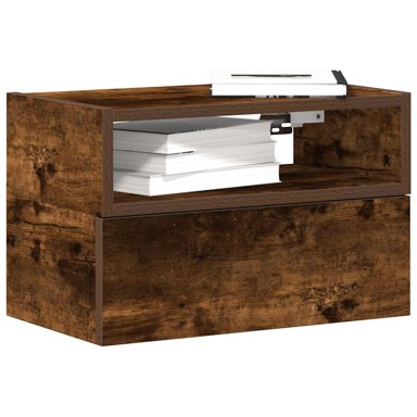 Zidni noćni ormarić dimljeni hrast 45x26x28,5 cm