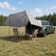 Šator za auto, 350 x 250 cm, poliester i čelik, sivi i narančasti