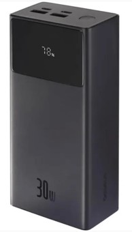 BASEUS LiPo Powerbank, 30. 000 mAh, 30W, 2x USB + USB-C, Star-Lord, crni
