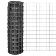 Euro ograda čelična, 25 x 1.2 m, siva