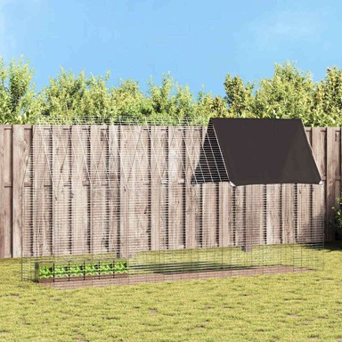 Kavez za zečeve 400 × 100 × 210 cm, cinkani čelik, srebrni