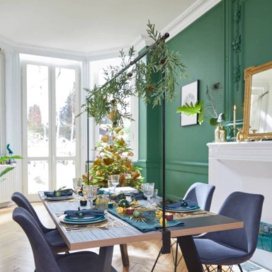 PROGARDEN Ukrasna stolna šipka sa stezaljkom, metalna, crna