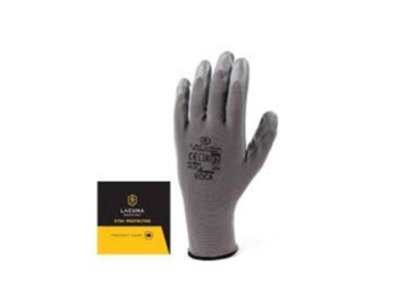 LACUNA Rukavice Roca, sive, pletene, premaz nitril, veličina 08