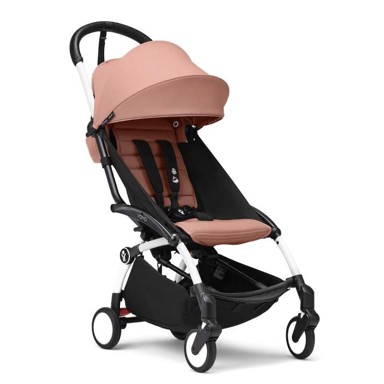 STOKKE Kolica YOYO³ 6+, bijeli okvir, narančasta