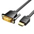 VENTION HDMI na DVI kabel (24+1), ABFBI, 3m, 4K 60Hz / 1080P 60Hz, crni