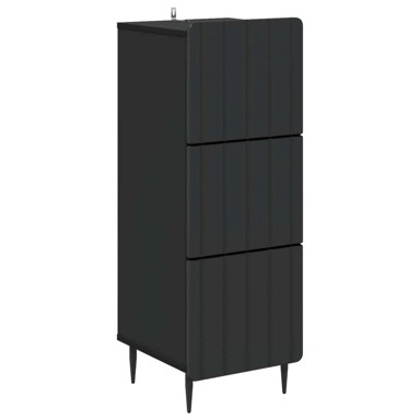 Ormar s ladicama, dimenzije 33 x 34,5 x 92 cm, konstruirano drvo, crna