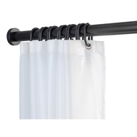 WENKO Crna teleskopska kupaonska šipka Luz, dužine 70-115 cm
