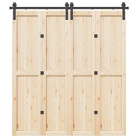 Pribor za klizna vrata 200 cm čelični crni