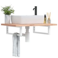 Pravkokutni nosači polica za lavabo-umivaonik, bijeli,15 x 40 cm, bijeli, čelični