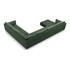 MAZZINI SOFAS Tamno zelena kutna garnitura (desni kut) Vanda, 384x284x85 cm